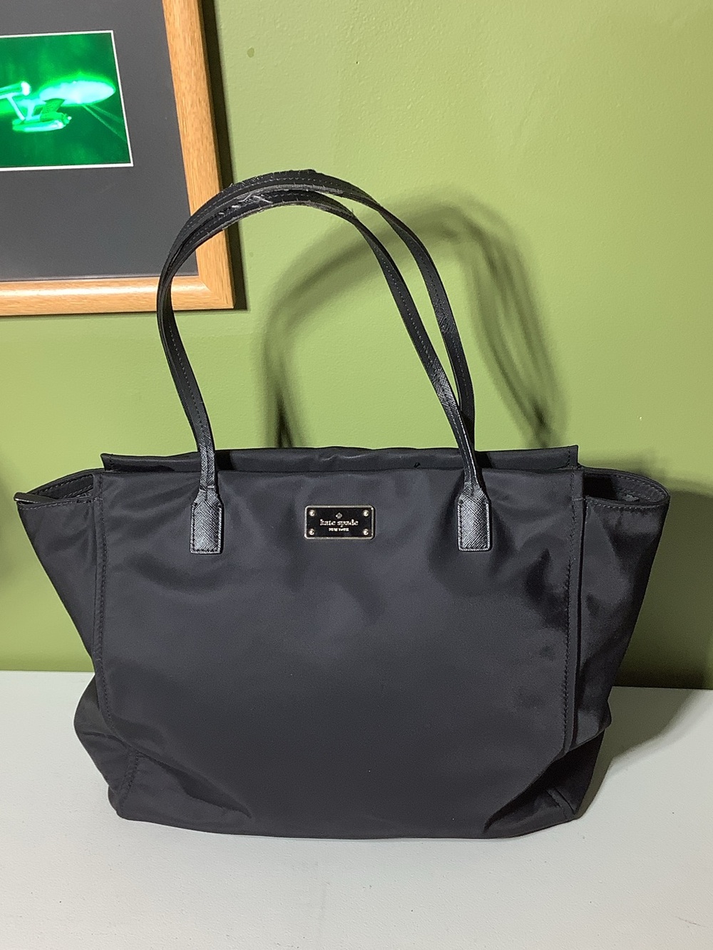 Kate Spade black nylon tote